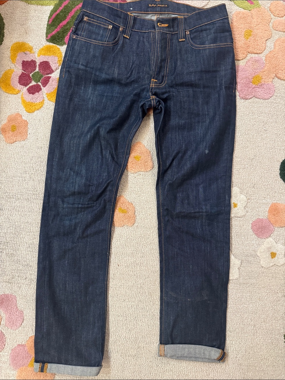 Nudie Jeans Slim Straight Dark Indigo Raw Denim